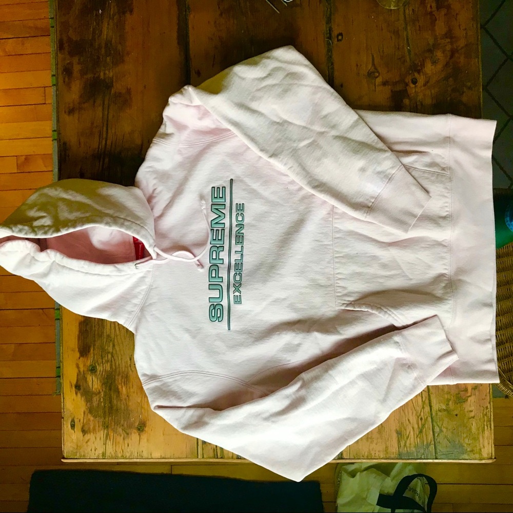 Supreme Hoodie pink size large
